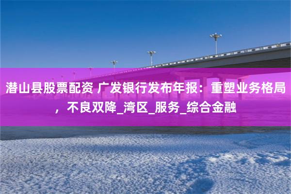 潜山县股票配资 广发银行发布年报：重塑业务格局，不良双降_湾区_服务_综合金融