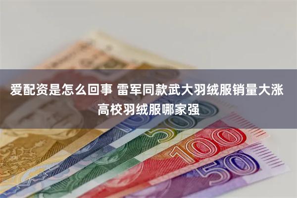 爱配资是怎么回事 雷军同款武大羽绒服销量大涨 高校羽绒服哪家强