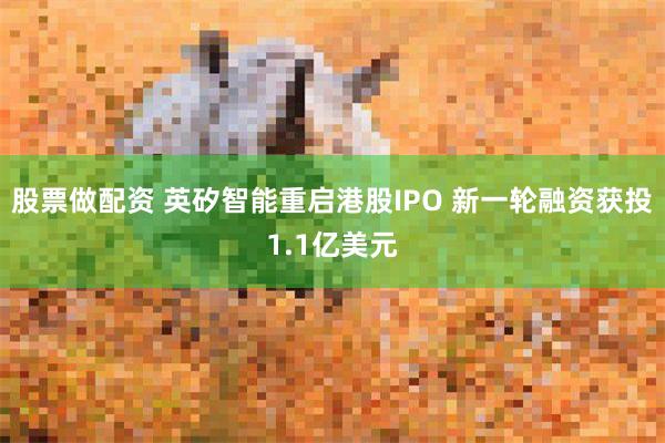 股票做配资 英矽智能重启港股IPO 新一轮融资获投1.1亿美元