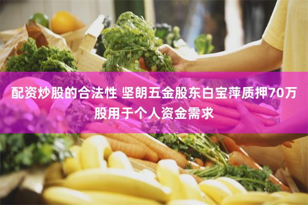 配资炒股的合法性 坚朗五金股东白宝萍质押70万股用于个人资金需求